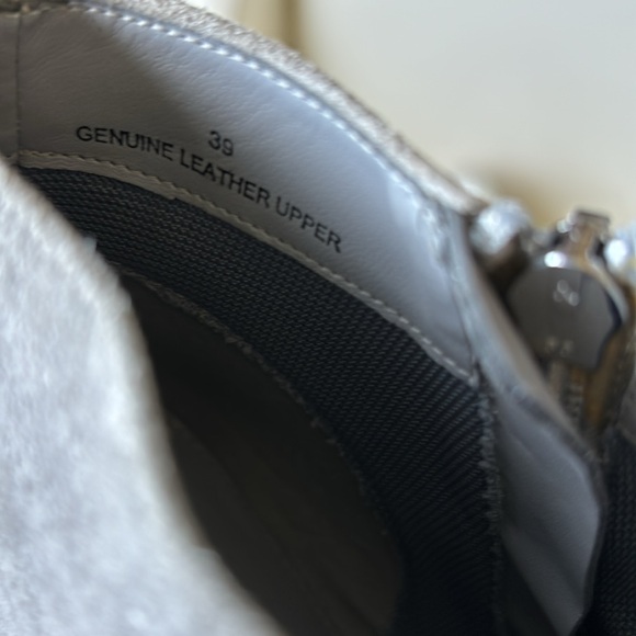 Town Shoes Grey Suede Open Toe Booties with Crystal Heels - Picture 9 of 9